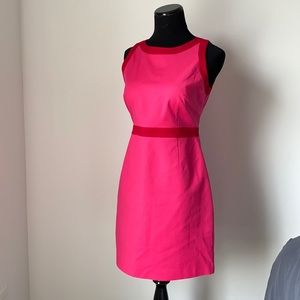Hot Pink Fitted Tahari Petite Dress